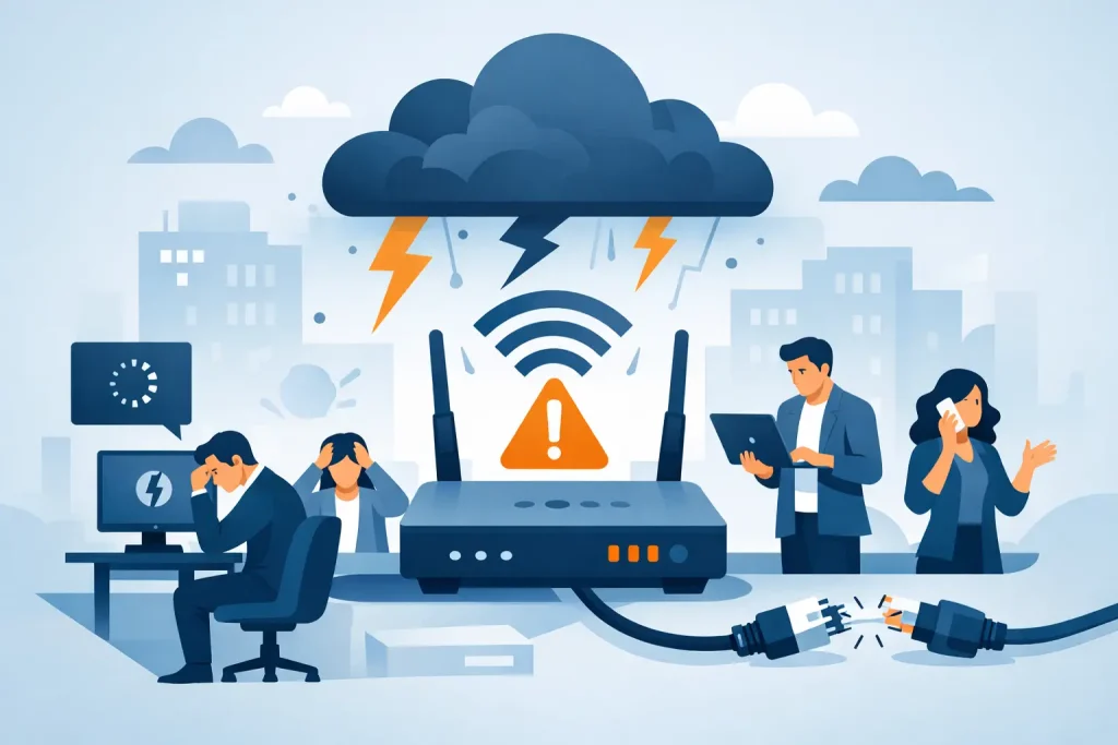 What Causes Business Internet Outages at Work?